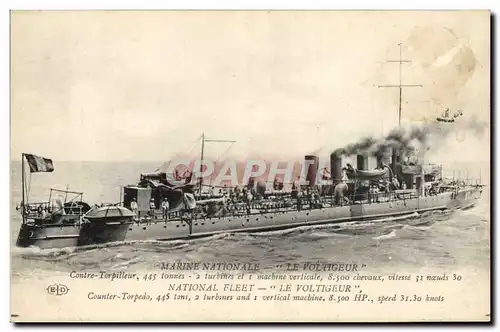Ansichtskarte AK Bateau de Guerre Le Voltigeur Contre torpilleur