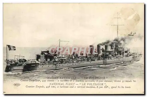 Cartes postales Bateau de Guerre Le Voltigeur Contre torpilleur