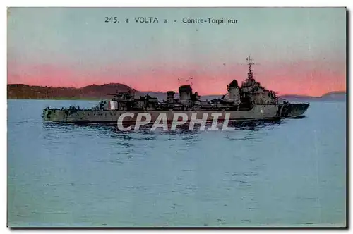 Cartes postales Bateau de Guerre Volta Contre torpilleur