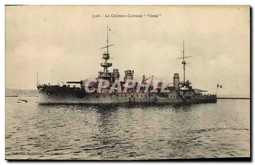 Cartes postales Bateau de Guerre Le Croiseur Cuirasse Verite