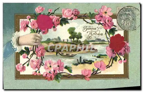 Cartes postales Fantaisie Main Fleurs