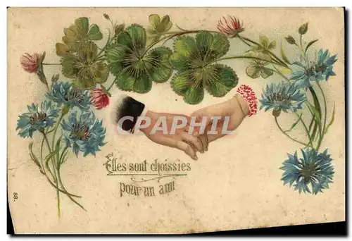 Cartes postales Fantaisie Main Fleurs