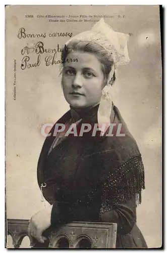 Cartes postales Folklore Jeune fille de Saint Julliac