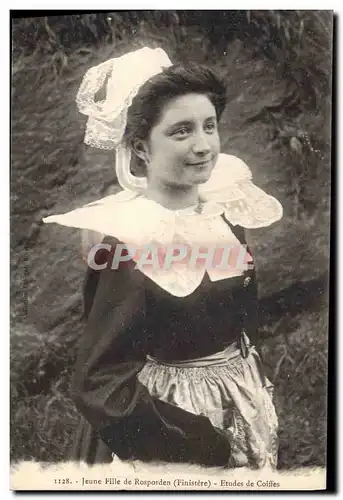 Cartes postales Folklore Jeune fille de Rosporden