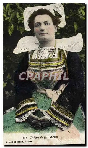 Cartes postales Folklore Costume de Quimper