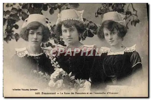 Cartes postales Folklore Fouesnant La reine des pommiers et ses demoiselles d&#39honneur