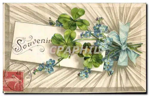 Cartes postales Fantaisie Fleurs Trefles