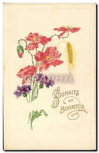 Cartes postales Fantaisie Fleurs