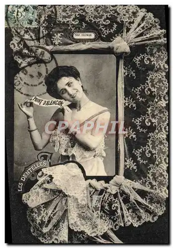 Cartes postales Folklore Dentelle Dentelliere Point d'Alencon
