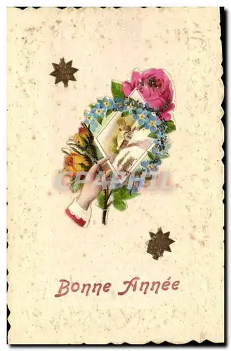 Cartes postales Fantaisie Main Fleurs
