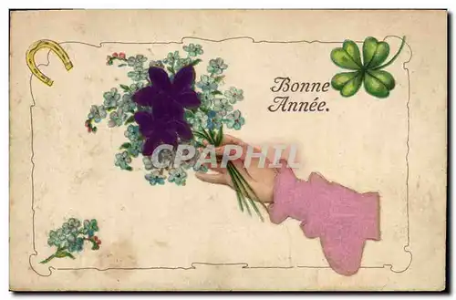 Cartes postales Fantaisie Main Fleurs