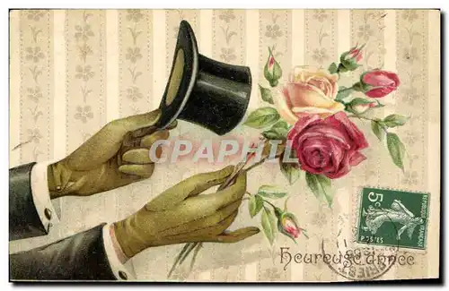 Cartes postales Fantaisie Main Fleurs