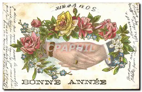 Cartes postales Fantaisie Main Fleurs