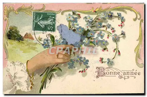 Cartes postales Fantaisie Main Fleurs