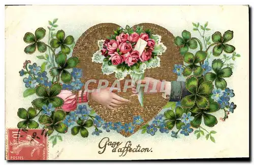 Cartes postales Fantaisie Main Fleurs