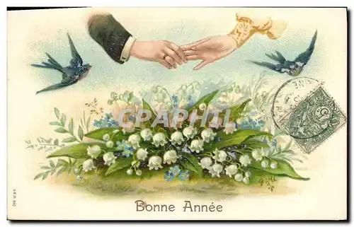 Cartes postales Fantaisie Main Fleurs