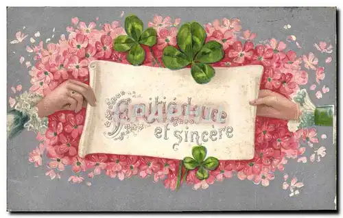 Cartes postales Fantaisie Main Fleurs