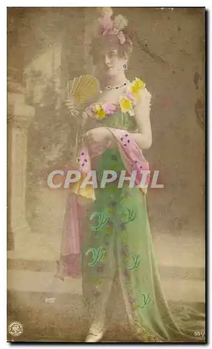 Cartes postales Fantaisie Femme Eventail