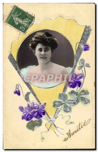 Cartes postales Fantaisie Femme Eventail