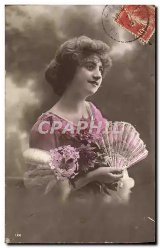 Cartes postales Fantaisie Femme Eventail