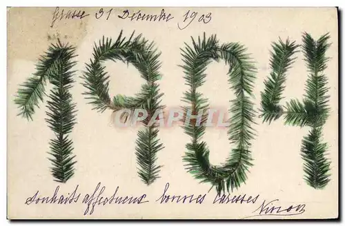 Cartes postales Fantaisie Fleurs Annee 1904