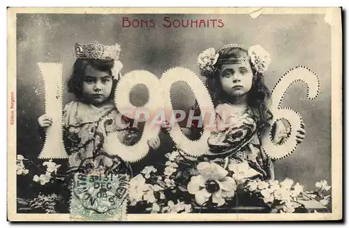 Cartes postales Fantaisie Fleurs Annee 1906 Enfants