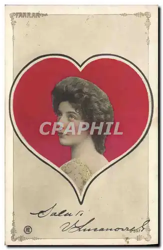 Cartes postales Fantaisie Femme Coeur