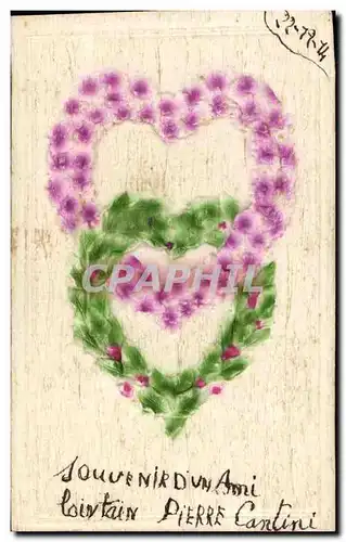 Cartes postales Fantaisie Fleurs Coeur