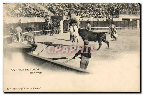 Ansichtskarte AK Corrida Course de taureaux Una vara