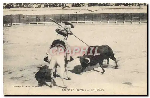 Ansichtskarte AK Corrida Course de taureaux Un picador