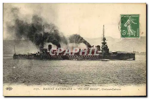 Ansichtskarte AK Bateau de Guerre Victor Hugo Croiseur Cuirasse