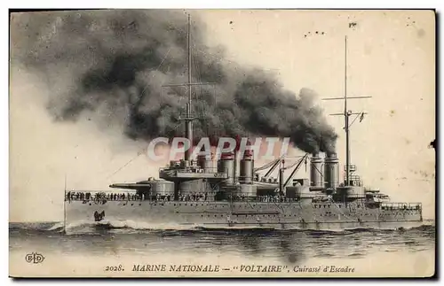 Cartes postales Bateau de Guerre Voltaire Cuirasse d'escadre