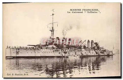 Cartes postales Bateau de Guerre Le cuirasse Voltaire