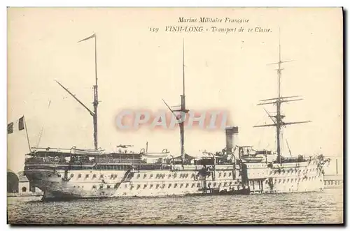 Cartes postales Bateau de Guerre Vinh Long Transport de 1ere classe