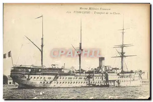 Cartes postales Bateau de Guerre Vinh Long Transport de 1ere classe