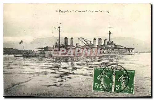 Cartes postales Bateau de Guerre Vergniaud Cuirasse de premier rang