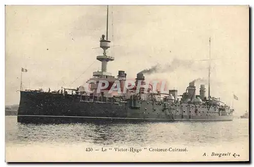 Cartes postales Bateau de Guerre Le Victor Hugo Croiseur Cuirasse