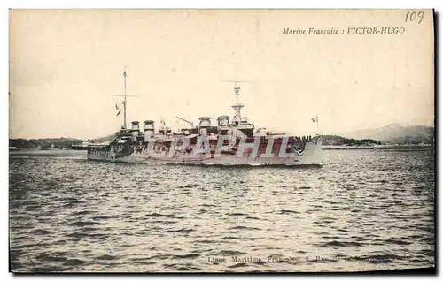 Ansichtskarte AK Bateau de Guerre Victor Hugo