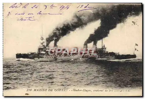 Cartes postales Bateau de Guerre Victor Hugo Croiseur de 1ere classe