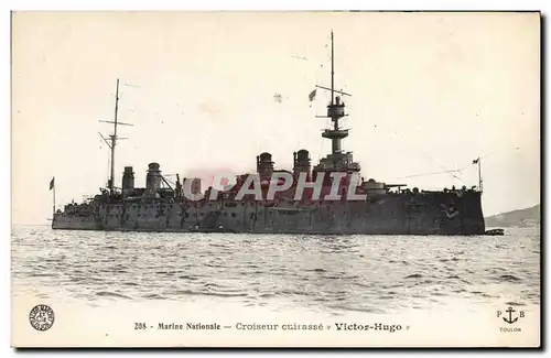 Cartes postales Bateau de Guerre Croiseur Cuirasse Victor Hugo