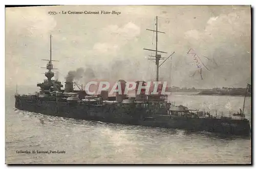 Cartes postales Bateau de Guerre Le croiseur Cuirasse Victor Hugo