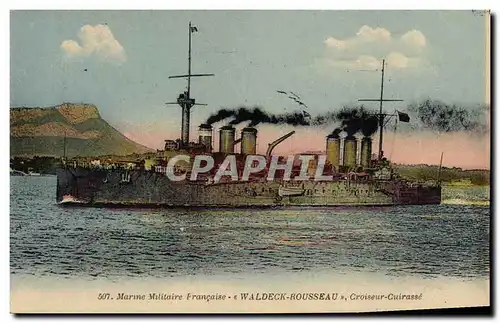 Cartes postales Bateau de Guerre Waldeck Rousseau Croiseur Cuirasse