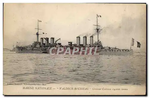 Ansichtskarte AK Bateau de Guerre Waldeck Rousseau Croiseur Cuirasse