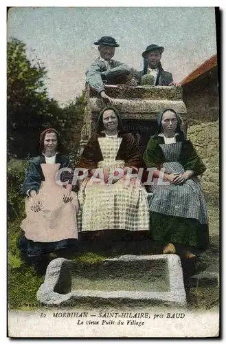 Cartes postales Folklore Morbihan Saint Hilaire et Baud Le vieux puits du village