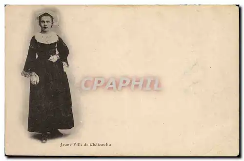 Cartes postales Folklore Jeune fille de Chateaulin