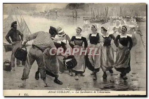 Ansichtskarte AK Folklore Alfred Guillou Les sardinieres de Concarneau