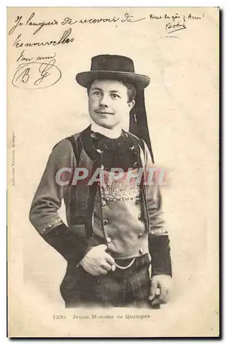 Cartes postales Folklore Jeune homme de Quimper