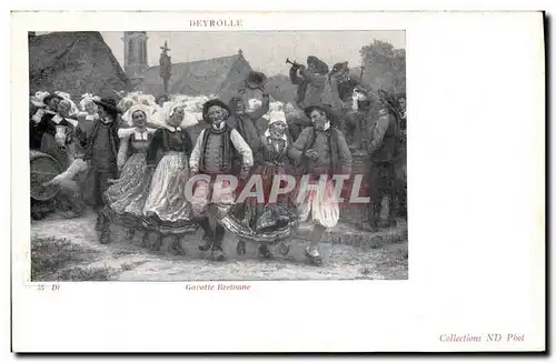 Cartes postales Folklore Deyrolle Gavotte bretonne