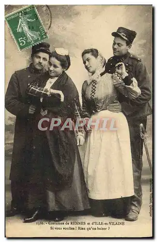 Ansichtskarte AK Folklore Costumes de Rennes et d&#39Ille et Vilaine