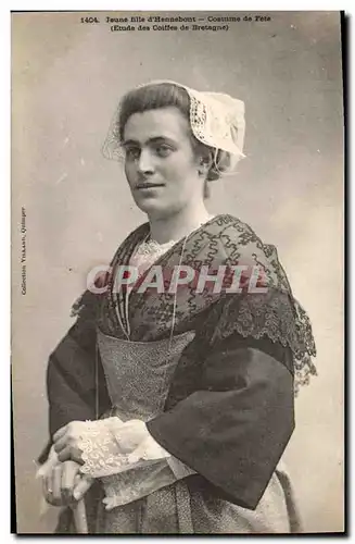 Cartes postales Folklore Jeune fille d&#39Hennebont Costume de fete